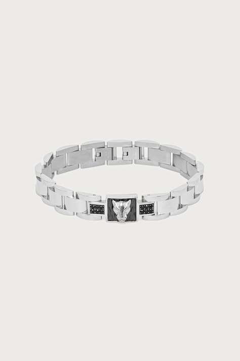 Guess Bransoletka męska ze stali nierdzewnej PANTHER JUMB06.087JW