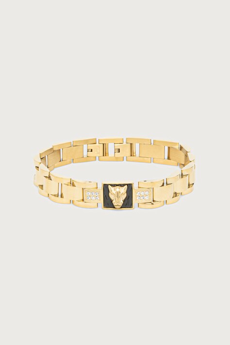 Guess Bransoletka męska ze stali nierdzewnej PANTHER JUMB06.087JW