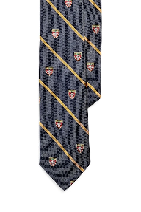 Polo Ralph Lauren krawat męski jedwabny granatowy 712883562