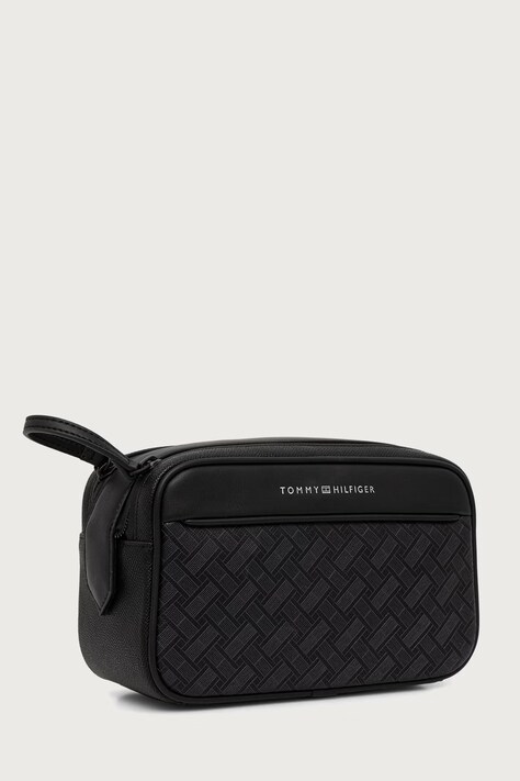 Tommy Hilfiger Kosmetyczka z imitacji skóry czarna AM0AM14828