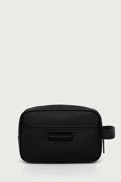 Armani Exchange Kozmetička torbica od imitacije kože crna XM003576 AF26659