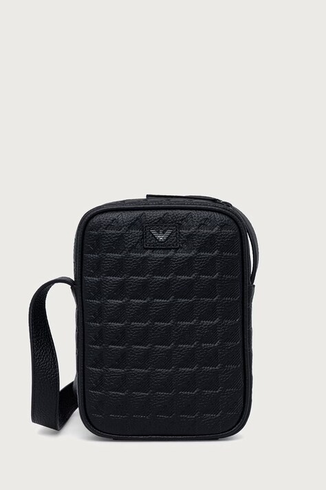 Emporio Armani Saszetka męska skórzana czarna EM001737 AF14774