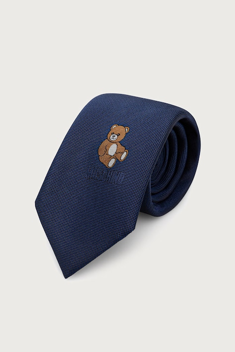 Moschino Krawat męski jedwabny granatowy M5916 55061