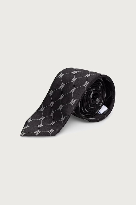 Moschino Krawat męski jedwabny czarny M5915 55061
