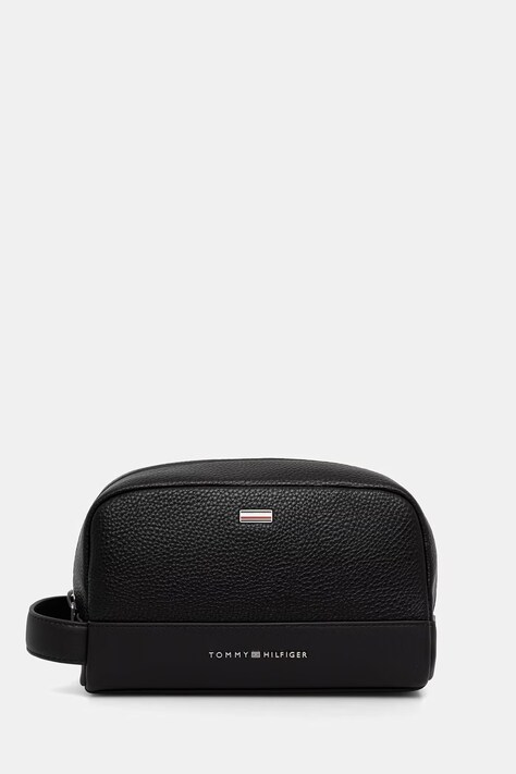 Tommy Hilfiger kosmetyczka damska z imitacji skóry czarna AM0AM14485