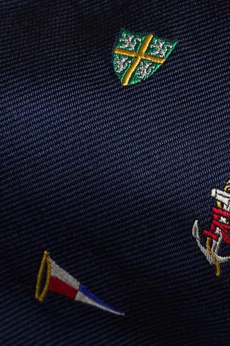 Polo Ralph Lauren краватка чоловіча шовкова — AW26-AKMZZF, темно-синій — фото 3