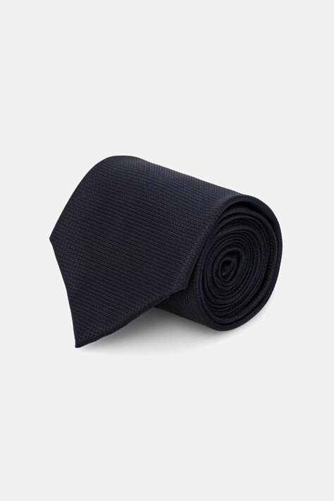 BOSS cravatta da uomo con misto seta H-TIE blu navy 50566640