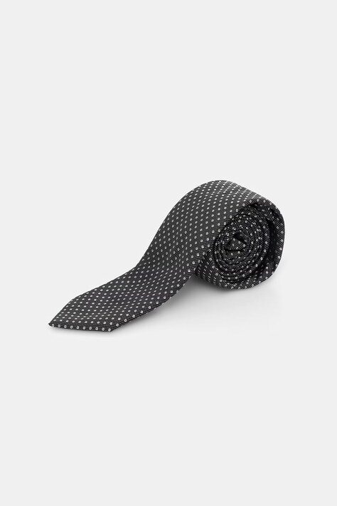 HUGO krawat męski z jedwabiem Tie cm 6 czarny 50567018