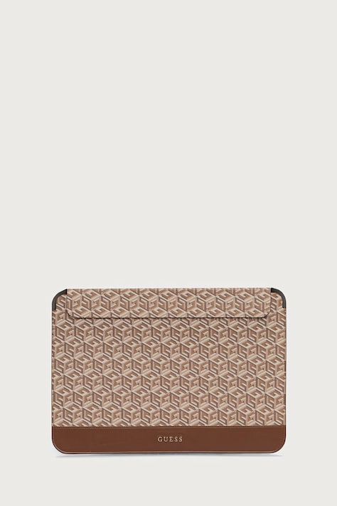 Guess Pokrowiec na laptopa z imitacji skóry brązowy GUCS16HGCFSEW