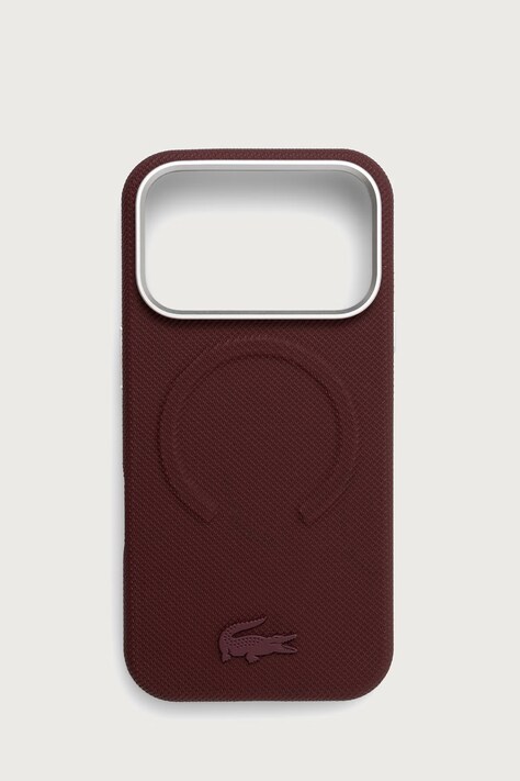 Lacoste Etui na telefon iPhone 17/18 Pro bordowe LCHMP18L6PSWPTODR