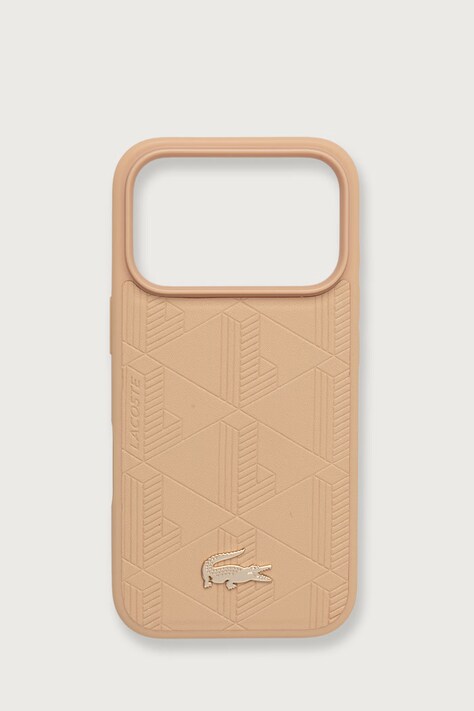 Lacoste Etui na telefon iPhone 17/18 Pro beżowe LCHMP17LPNOB