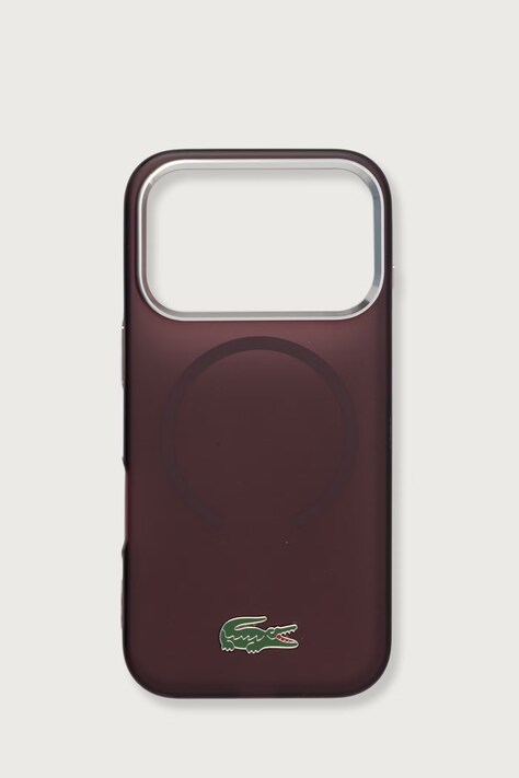 Lacoste Etui na telefon iPhone 17/18 Pro bordowe LCHMP18L6UFRLADR