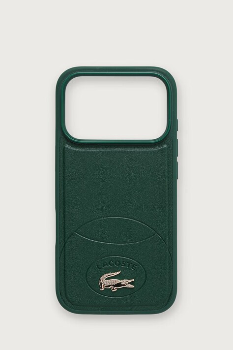 Lacoste Etui na telefon damskie iPhone 17/18 Pro zielone LCHMP17LPBLE