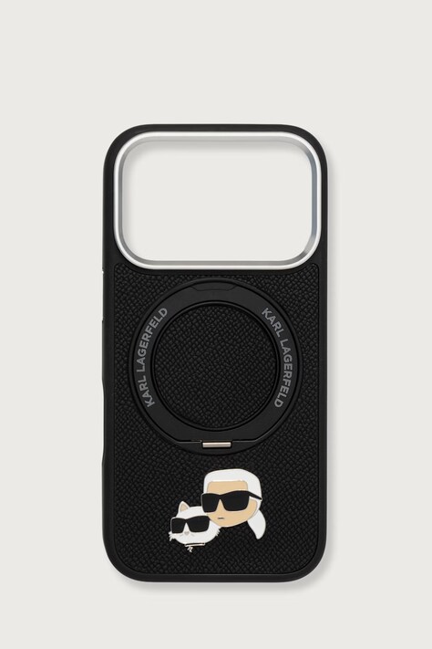 Karl Lagerfeld Etui na telefon iPhone 17/18 Pro czarne KLHMP18LPSRSKCHK