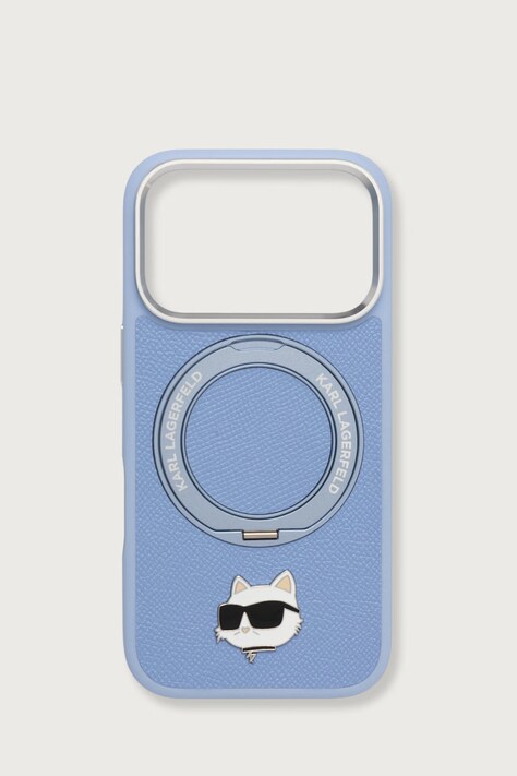 Karl Lagerfeld Etui na telefon iPhone 17/18 Pro niebieskie KLHMP18LPSRSCHHB