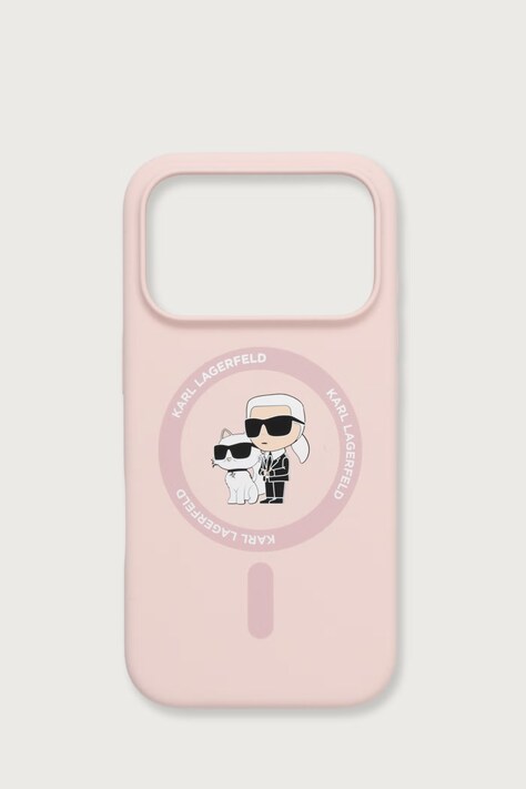 Karl Lagerfeld Etui na telefon iPhone 17/18 Pro różowe KLHMP17LSCMKCRHP