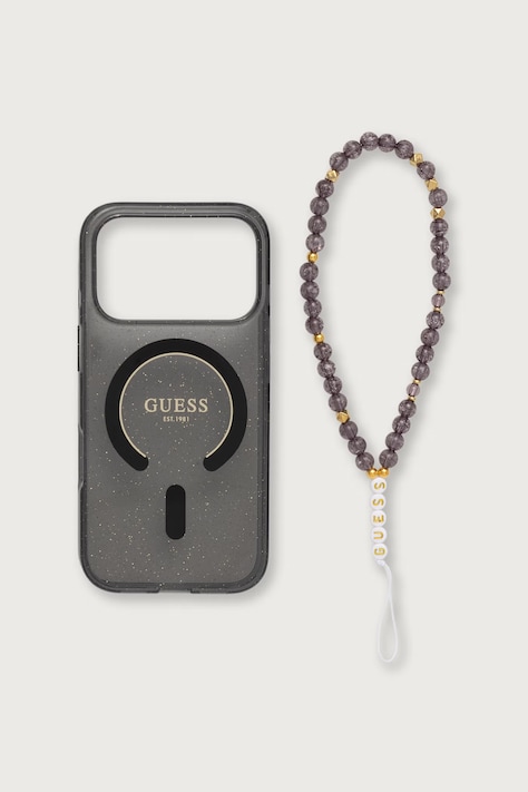 Guess Etui na telefon iPhone 17/18 Pro czarne GUHMP18LHGCRELSK