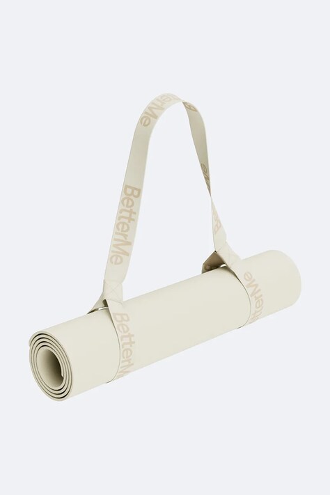 BetterMe Mata do jogi Mat & Strap beżowa SET00014