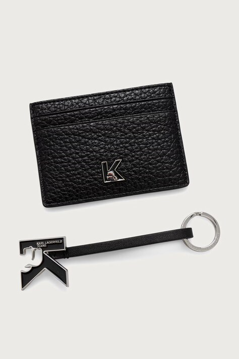 Karl Lagerfeld Jeans Set cu husă cu imitație de piele negru B4W32043