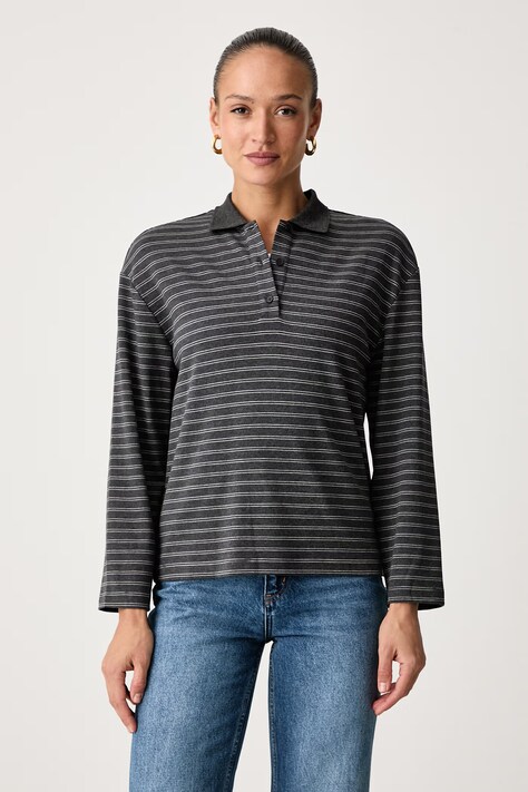 Eleh Longsleeve damski z bawełną szary EFW260047