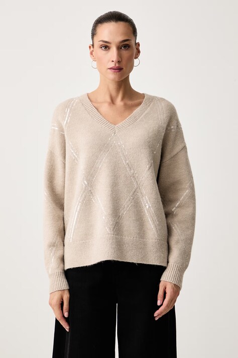 Joseph Ribkoff Sweter damski beżowy 254949