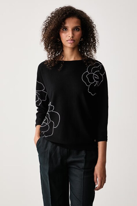 Joseph Ribkoff Sweter damski z wiskozą czarny 264957