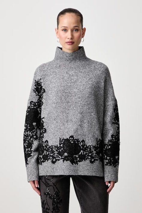 Joseph Ribkoff Sweter damski z dodatkiem wełny szary 264935