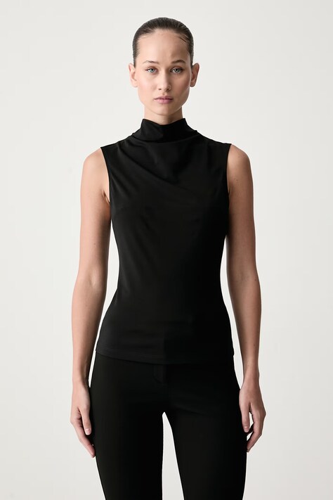 Le Privé Top damski z wiskozą ALIZE TOP NOIR czarny gładki LP00817