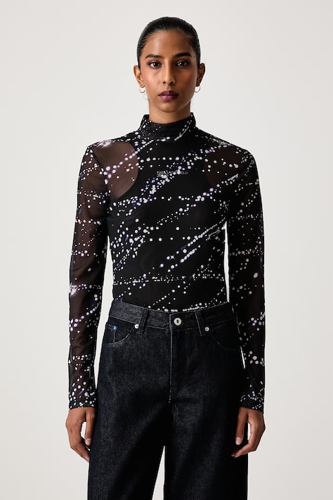 Karl Lagerfeld Jeans Majica dugih rukava za žene crna B4W17015