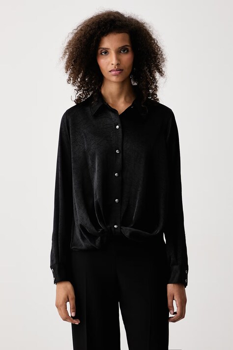 DKNY Košeľa dámska čierna hladká P5GM7C28