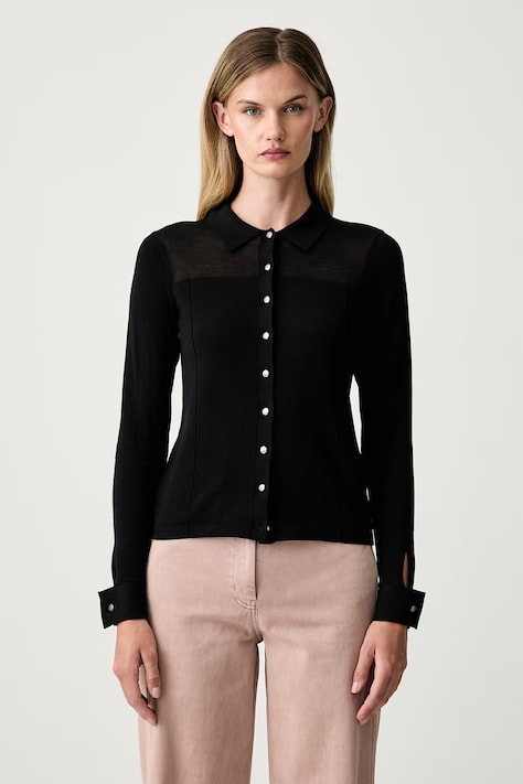 DKNY kardigan damski bawełniany czarny P6GXAE86