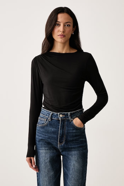 DKNY Longsleeve damski czarny DJ6T1825