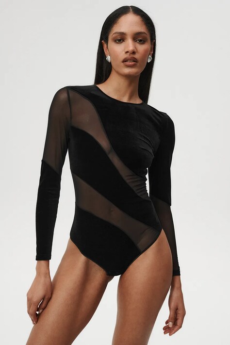 Undress Code Body dámske Night Creature Bodysuit Thong čierne 1321