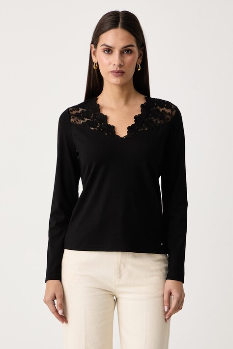 Morgan Longsleeve damski z wiskozą czarny TUTU