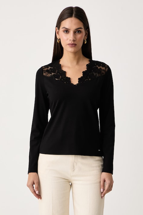 Morgan Longsleeve damski z wiskozą czarny TUTU
