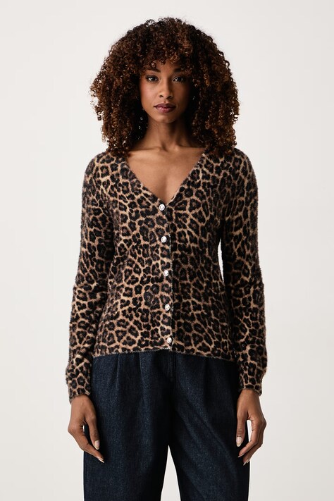 Morgan Kardigan damski brązowy MLEA