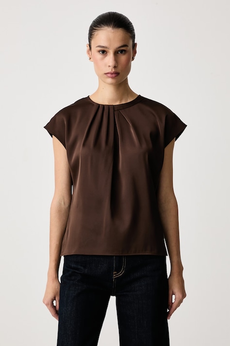 Calvin Klein Bluza ženska rjava enobarvna LV044H133G