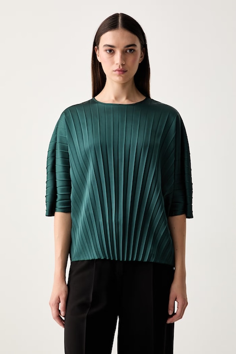 Weekend Max Mara bluzka damska WKDAUREO zielona gładka 2625166051600