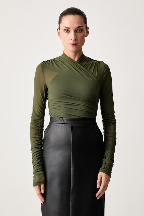 Bardot Body damskie KOURTNEY zielone gładkie 60702TB1