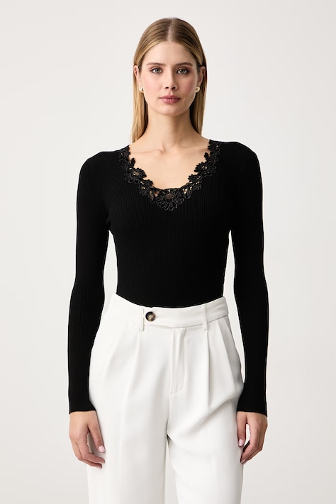 Twinset Body dámske s viskózou čierne 262TT3041