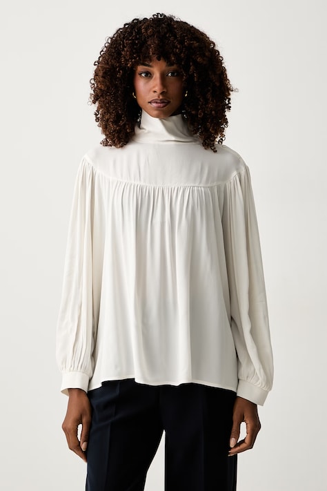 Twinset Camicia da donna in viscosa beige liscia 262TF2054