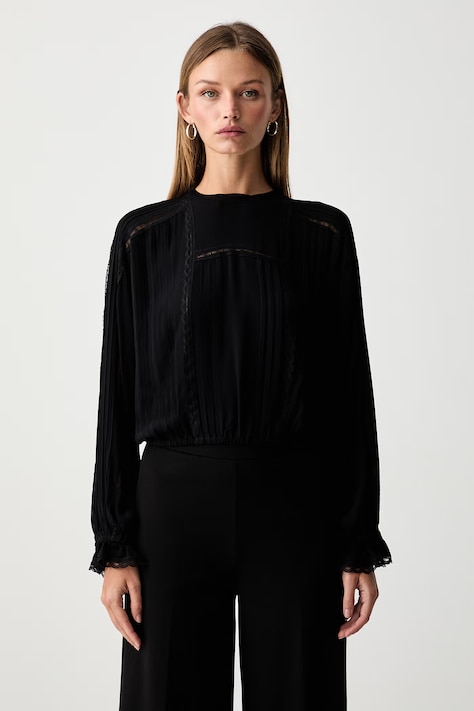 Twinset bluza za žene od viskoze crna bez uzorka 262TP2346