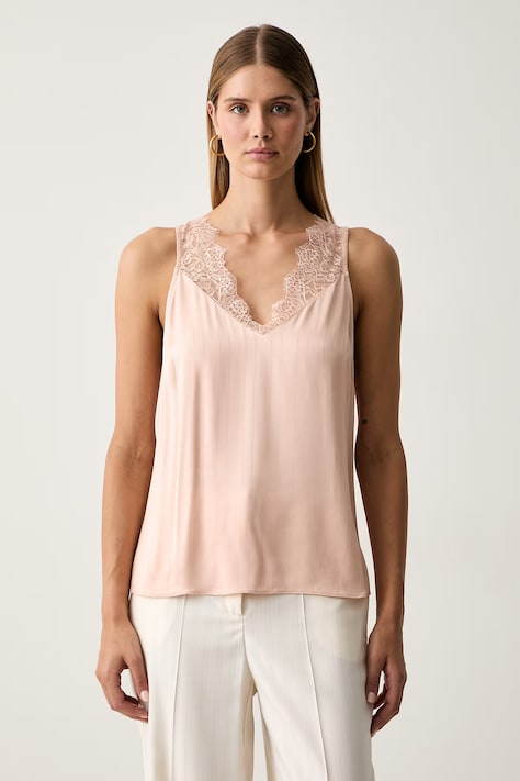 Twinset bluza ženska viskozna oranžna črtasta 262TP2124