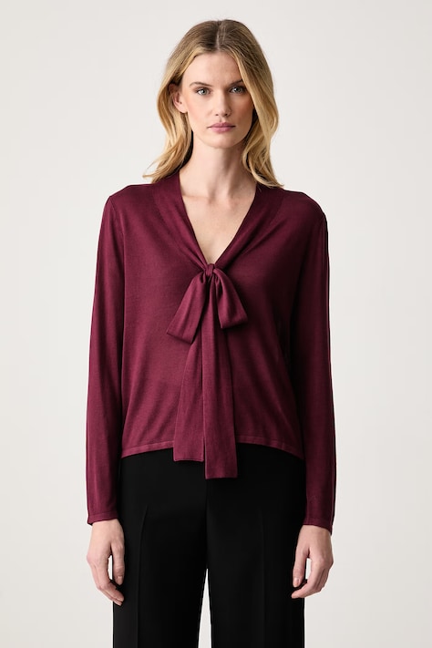 Pedro del Hierro Sweter damski z wiskozy bordowy 3514472
