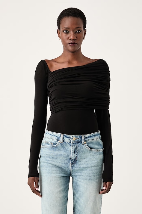Guess Body ženski z dodatkom volne x LEONIE HANNE črn enobarven W6BP53 K8104