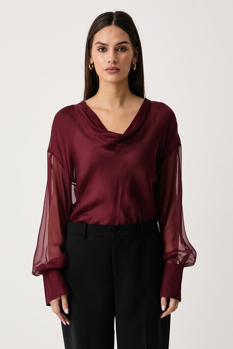 Guess Body ženski svilen x LEONIE HANNE bordo enobarven W6BH68 W5199