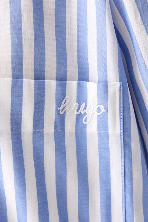 HUGO Blue сорочка жіноча бавовняна Elisana_B — AW26-BDDZYS, блакитний — фото 5