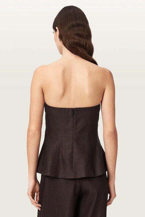 AllSaints Korzet bluza za žene od viskoze CHARLEY smeđa bez uzorka W051QE