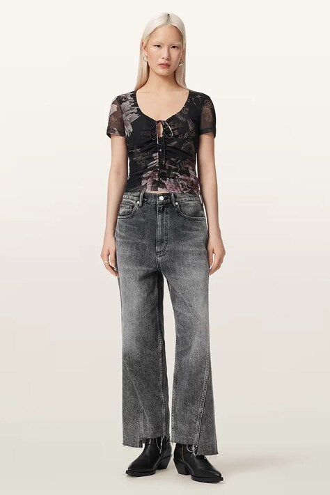 AllSaints блузка жіноча GABBY — AW26-BDDZZS, чорний — фото 6