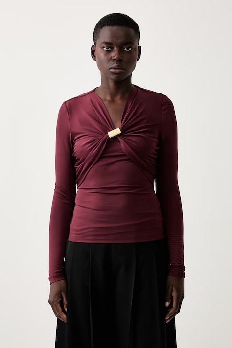 Marciano by Guess bluza za žene RAISSA bordo bez uzorka G6YP05 K5118
